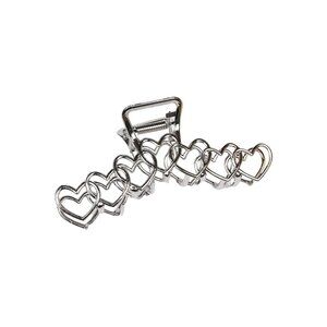 METAL HEARTS CLAW CLIP (SILVER)